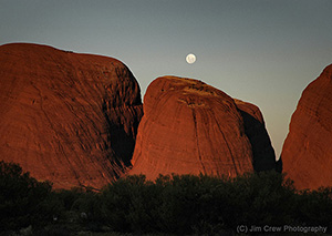 Moonrise Over Olgas